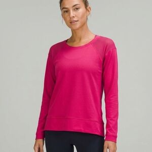 CALIA Mesh Back Panel Long Sleeve Athletic T-Shirt Magenta Pink Women's Medium